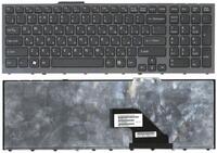 Клавиатура для ноутбука Sony Vaio VPC-EA , VPCEA1S1R, VPCEA2M1R, VPCEA2S1R, VPCEA3S1R, VPCEA3M1R, VPCEA4M1R черная без рамки (148792471, V081678F, V081678FS1, 550102L13-203-G)