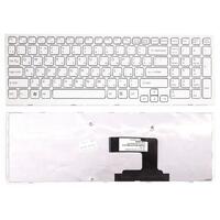 Клавиатура для ноутбука Sony Vaio VPC-EL, VPCEL1E1R, VPCEL2S1R, VPCEL3S1R белая с рамкой (148969211)